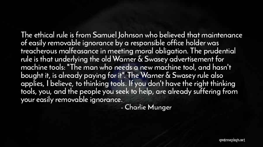 Malfeasance Quotes By Charlie Munger