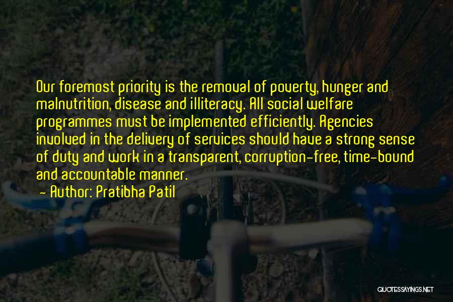 Malnutrition And Hunger Quotes By Pratibha Patil