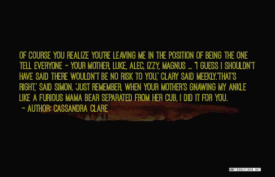 Mama Bear Quotes By Cassandra Clare