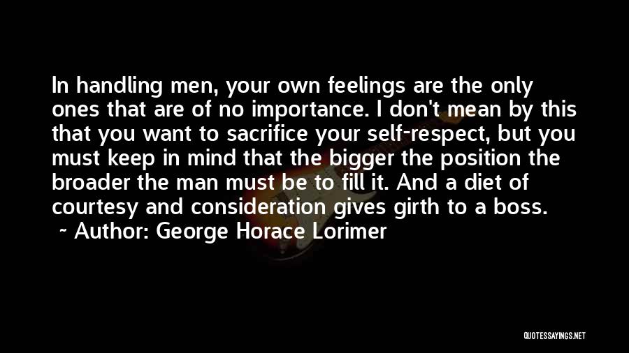 Man And Respect Quotes By George Horace Lorimer
