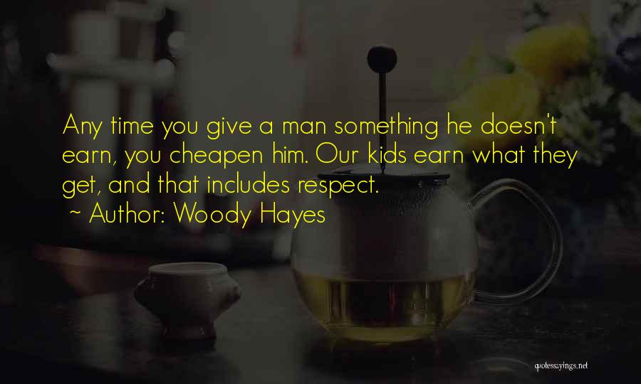 Man And Respect Quotes By Woody Hayes
