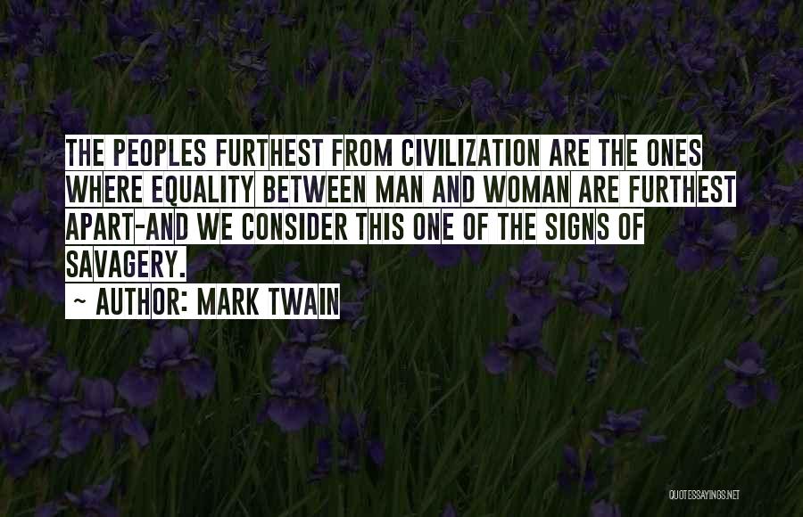 Man And Woman Equality Quotes By Mark Twain