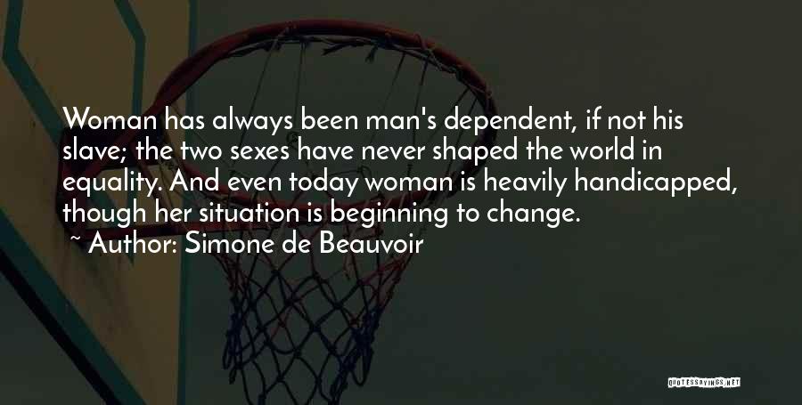 Man And Woman Equality Quotes By Simone De Beauvoir