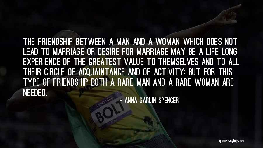 Man And Woman Friendship Quotes By Anna Garlin Spencer