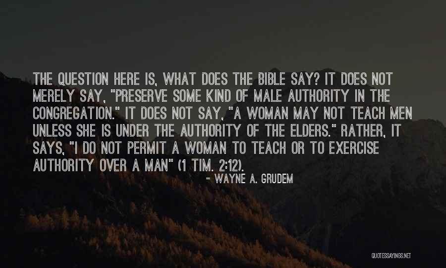 Man And Woman In The Bible Quotes By Wayne A. Grudem