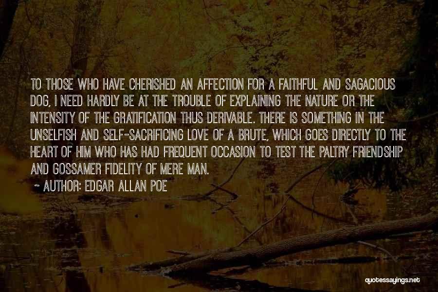 Man Dog Friendship Quotes By Edgar Allan Poe
