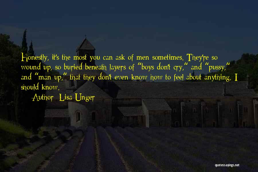Man Don't Cry Quotes By Lisa Unger