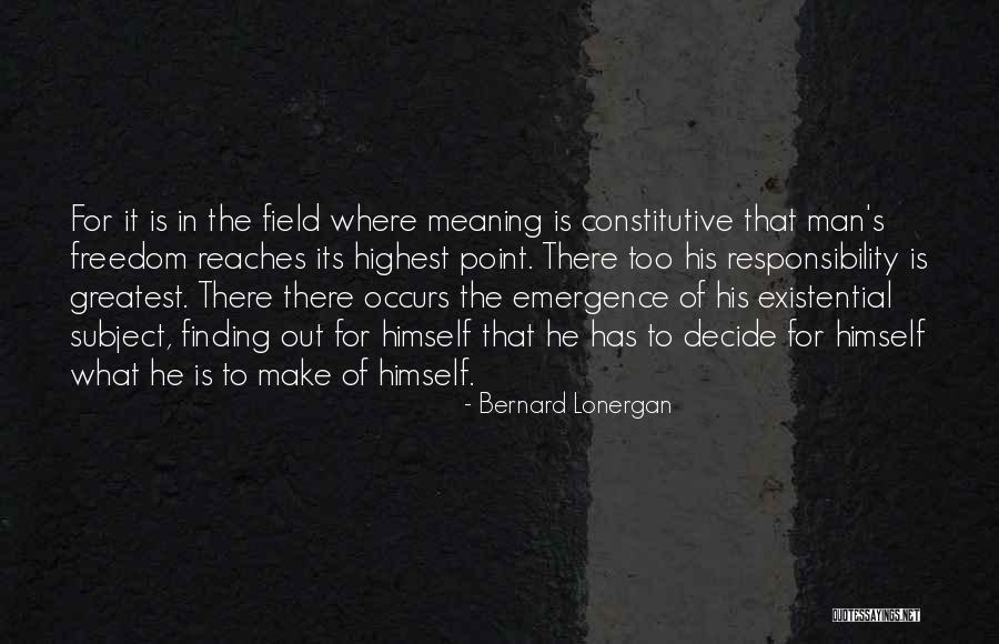 Man Finding Himself Quotes By Bernard Lonergan