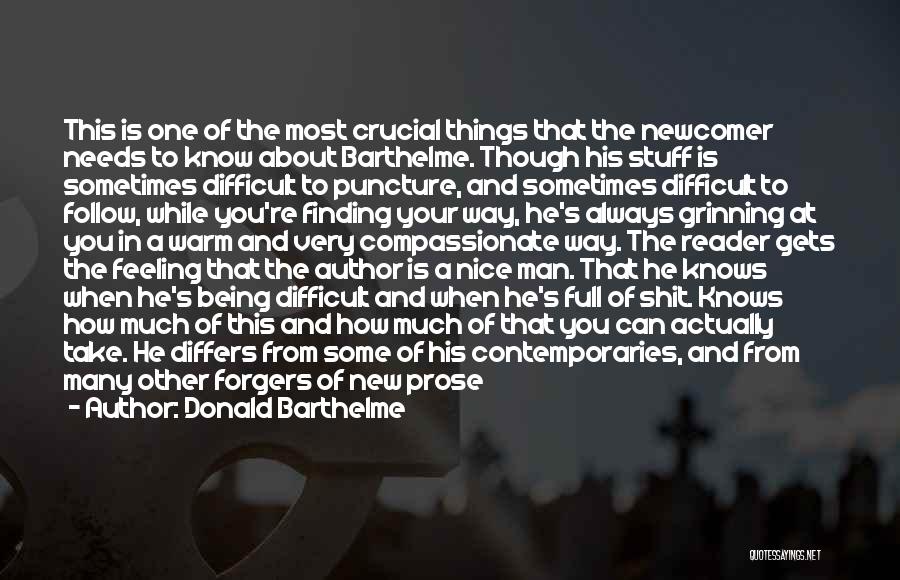 Man Finding Himself Quotes By Donald Barthelme