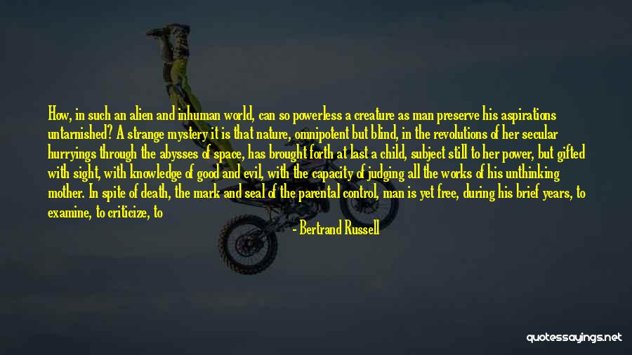 Man In Nature Quotes By Bertrand Russell