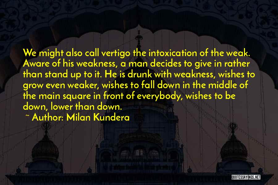 Man Is Weak Quotes By Milan Kundera