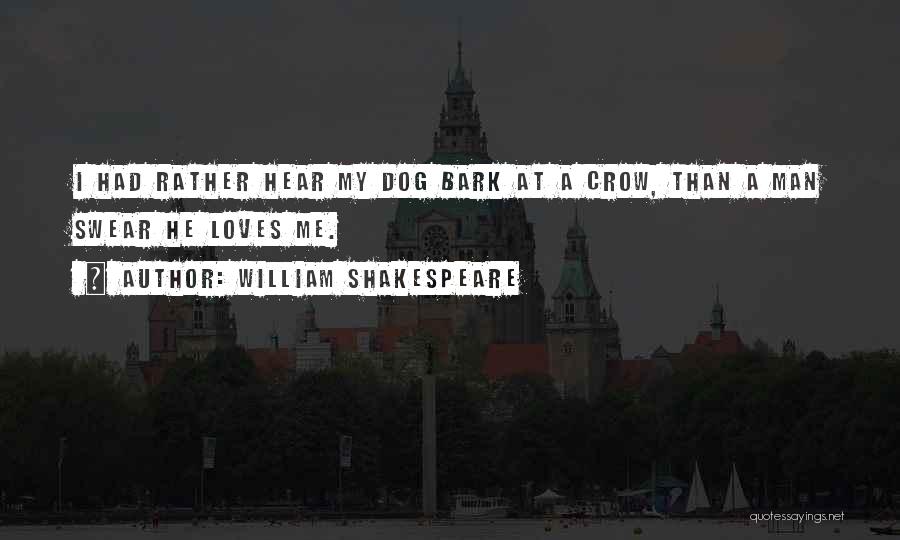 Man Loves Dog Quotes By William Shakespeare