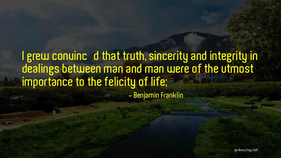 Man Of Integrity Quotes By Benjamin Franklin