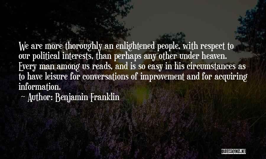 Man Of Leisure Quotes By Benjamin Franklin