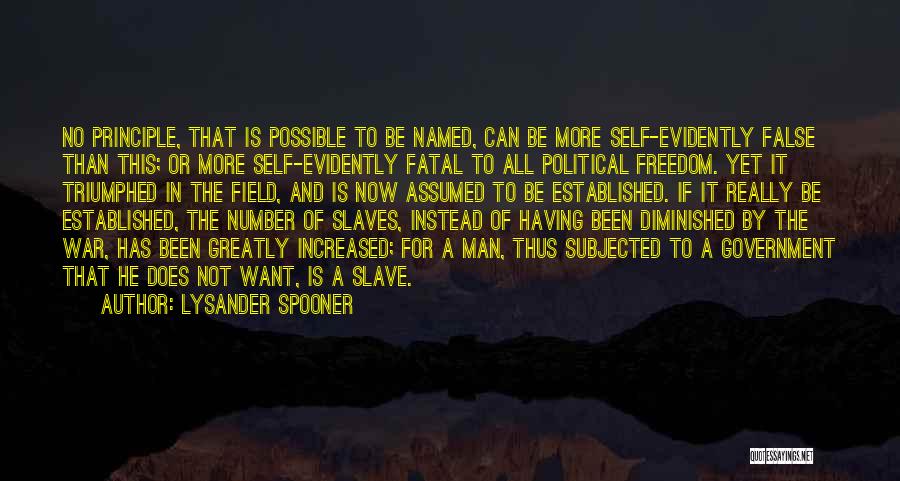 Man Of Principle Quotes By Lysander Spooner