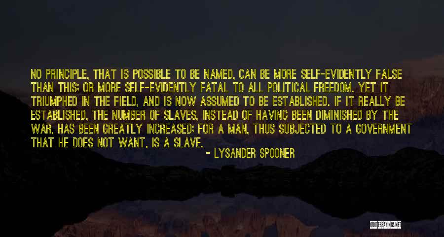 Man Of Principle Quotes By Lysander Spooner