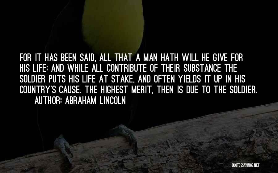 Man Of Substance Quotes By Abraham Lincoln