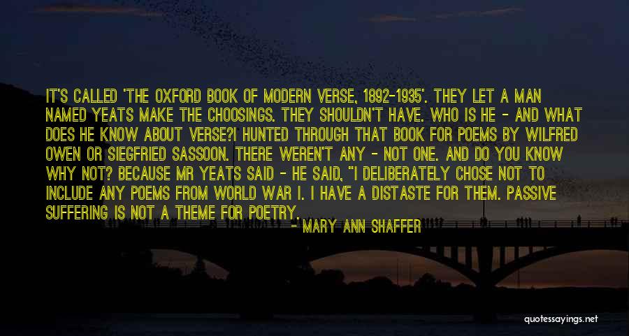 Man Poems And Quotes By Mary Ann Shaffer