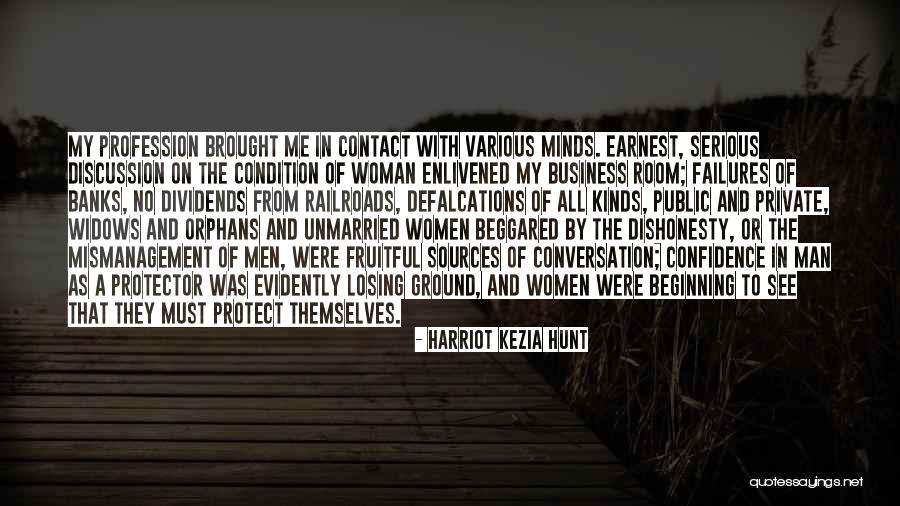 Man Protect Woman Quotes By Harriot Kezia Hunt