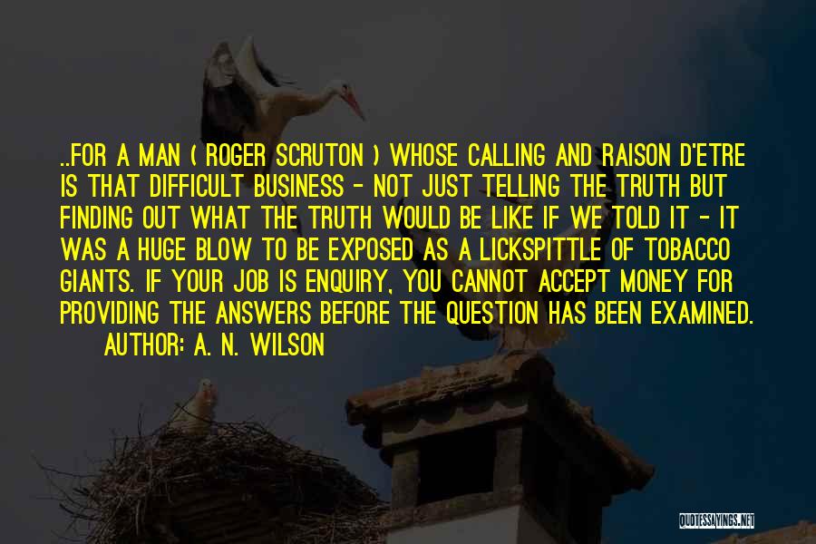 Man Providing Quotes By A. N. Wilson