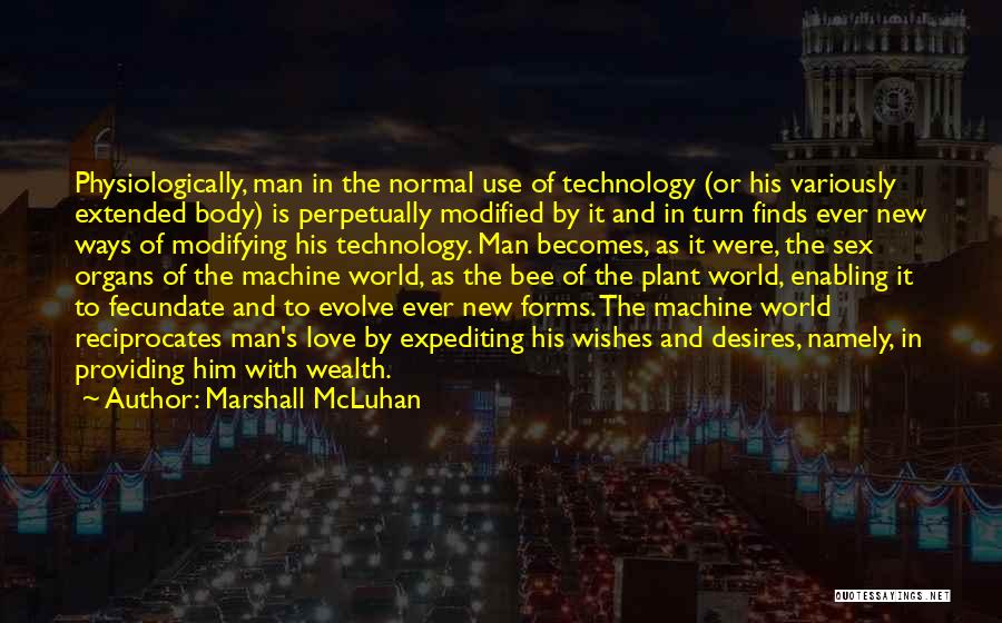 Man Providing Quotes By Marshall McLuhan