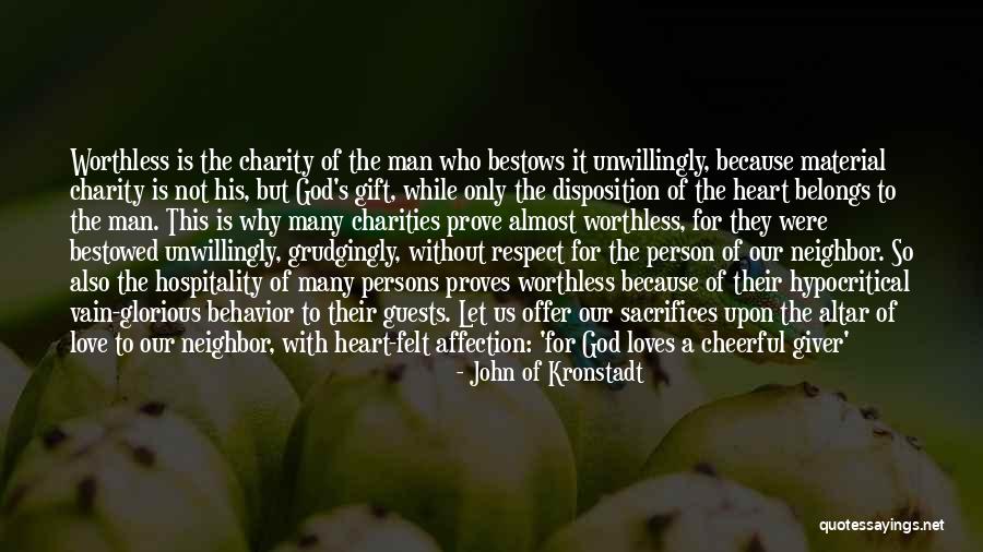 Man Sacrifices Quotes By John Of Kronstadt Man Sacrifices Quotes By John Of Kronstadt