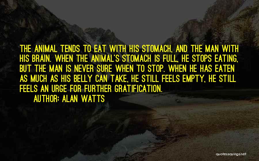 Man Stomach Quotes By Alan Watts