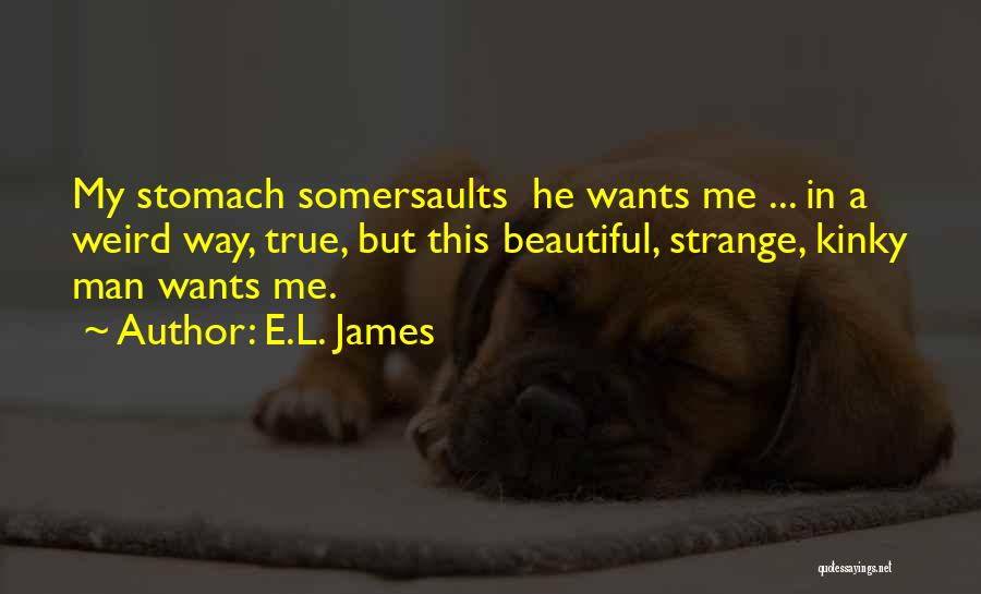 Man Stomach Quotes By E.L. James