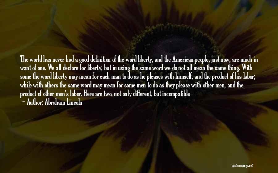 Man With One Word Quotes By Abraham Lincoln
