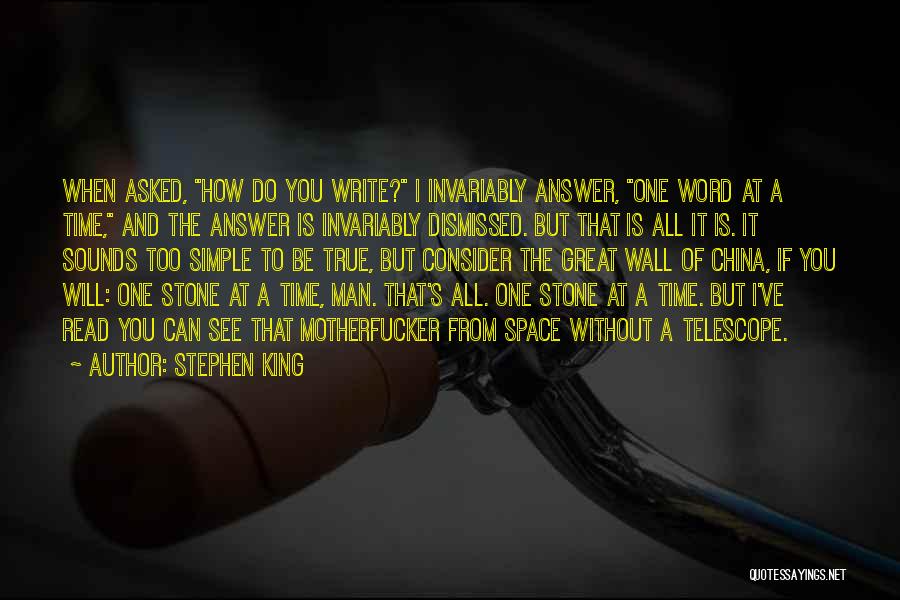 Man Without One Word Quotes By Stephen King