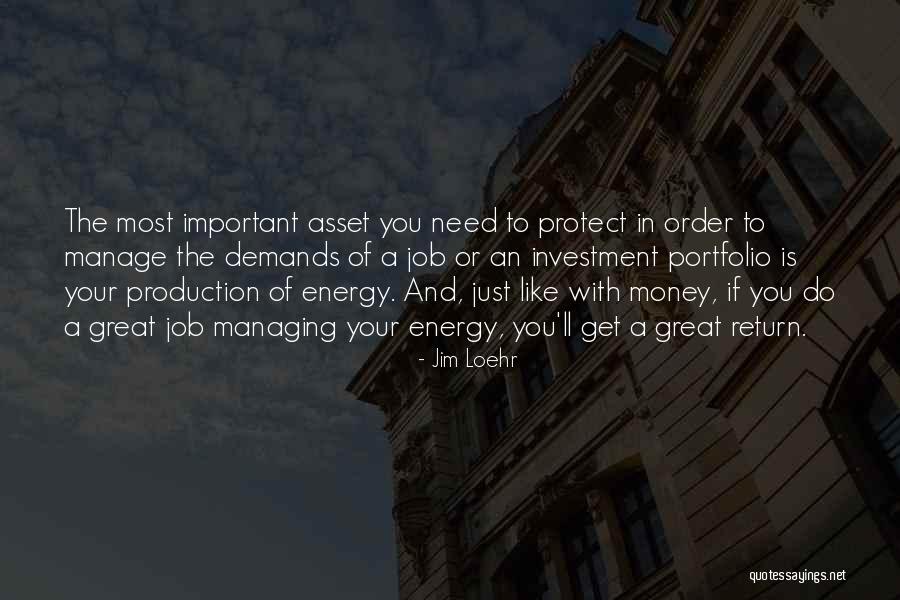 Manage Money Quotes By Jim Loehr