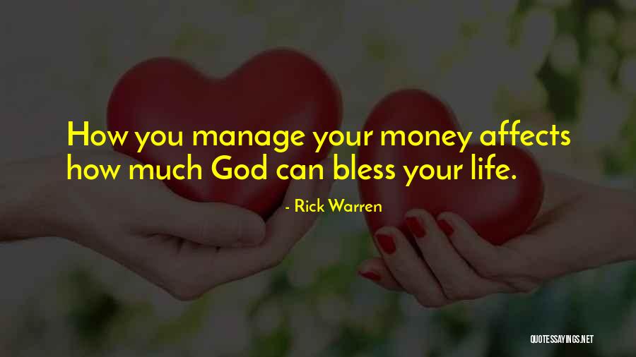 Manage Money Quotes By Rick Warren