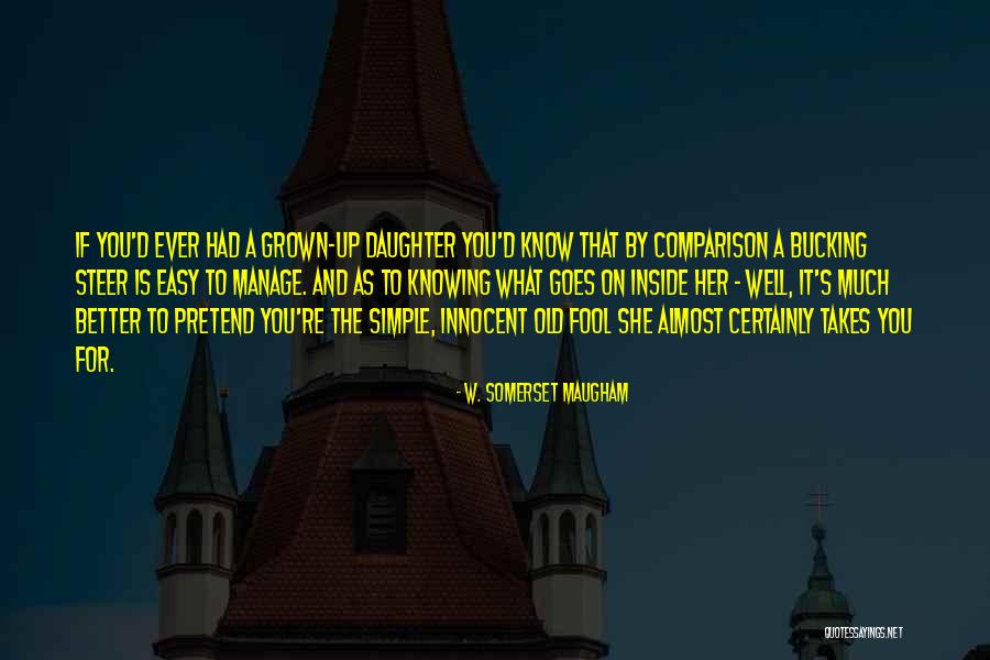 Manage Up Quotes By W. Somerset Maugham