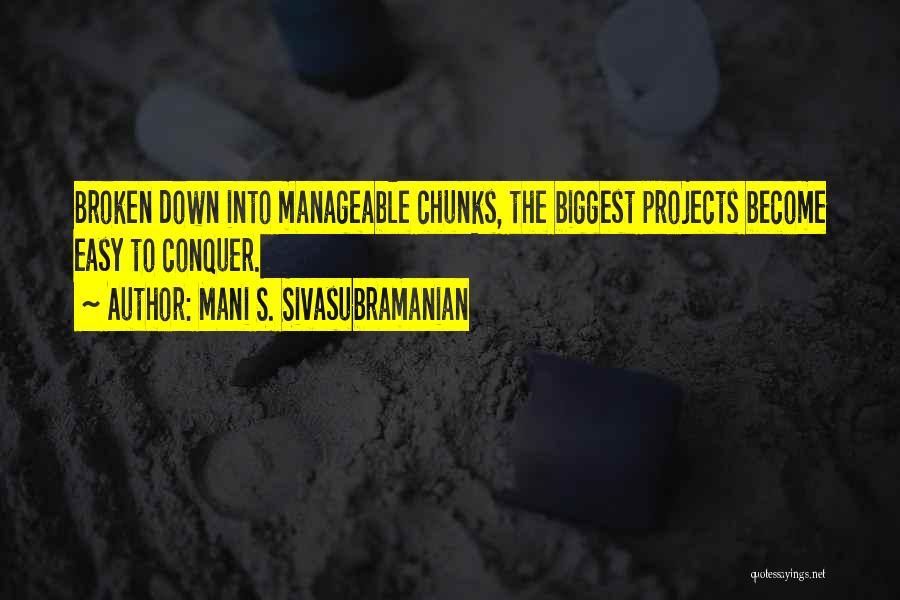 Manageable Quotes By Mani S. Sivasubramanian