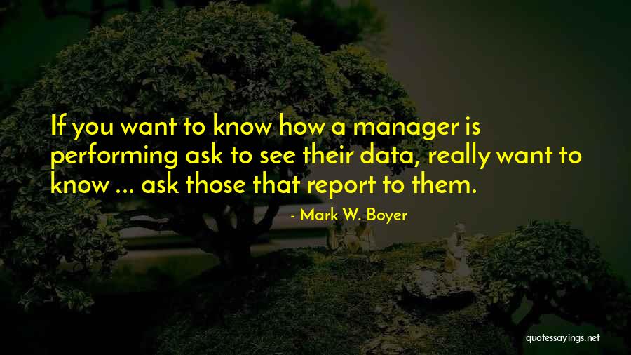 Management Inspirational Quotes By Mark W. Boyer