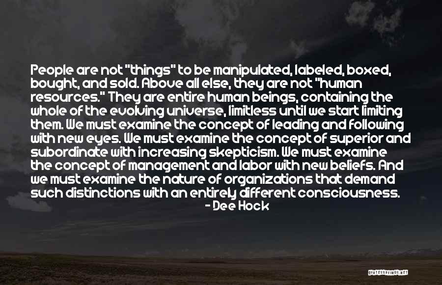 Management Of Resources Quotes By Dee Hock