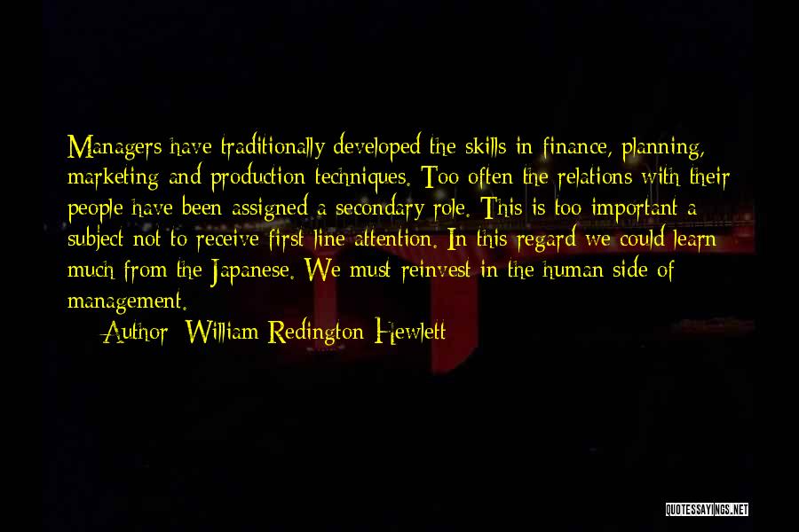 Management Planning Quotes By William Redington Hewlett