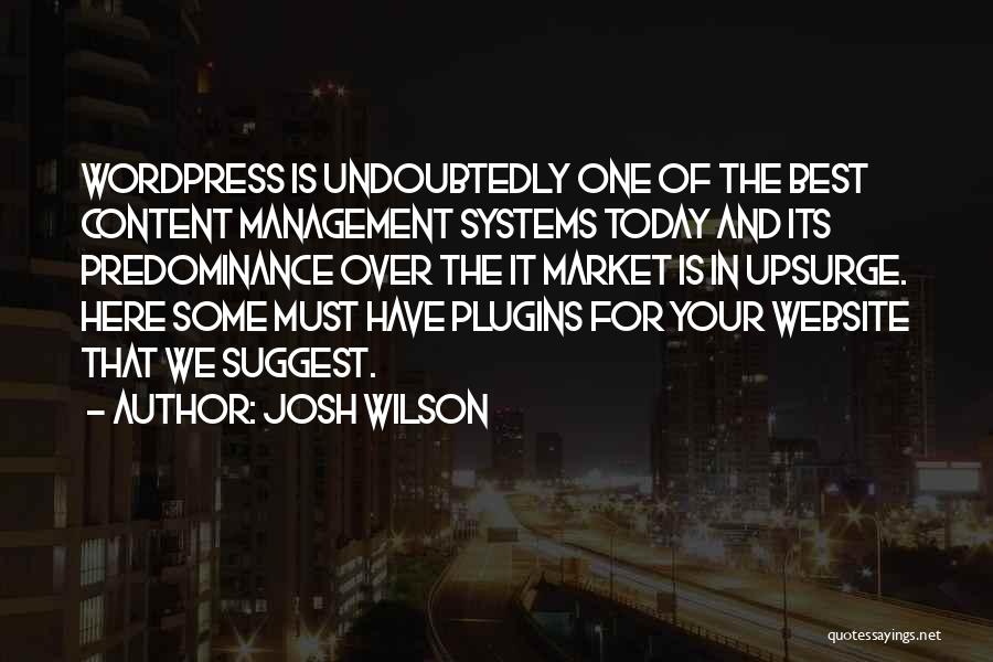 Management Systems Quotes By Josh Wilson