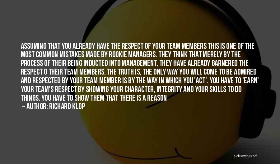 Management Team Quotes By Richard Klop