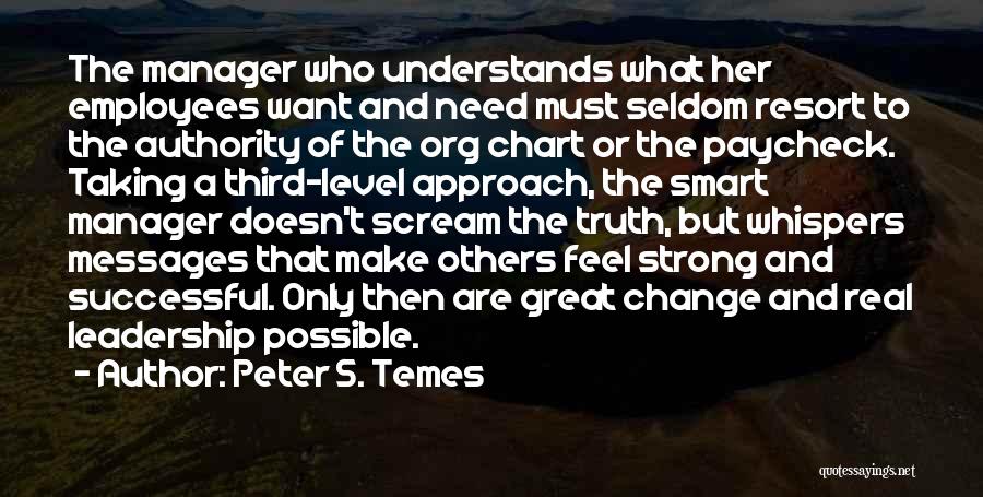 Manager Versus Leadership Quotes By Peter S. Temes