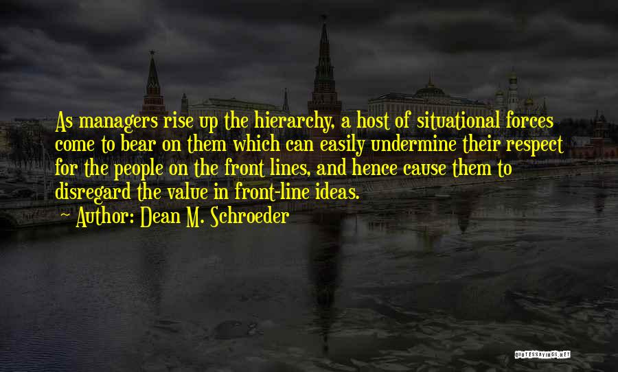 Managers Of A Team Quotes By Dean M. Schroeder