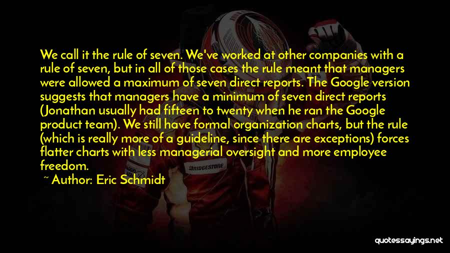 Managers Of A Team Quotes By Eric Schmidt