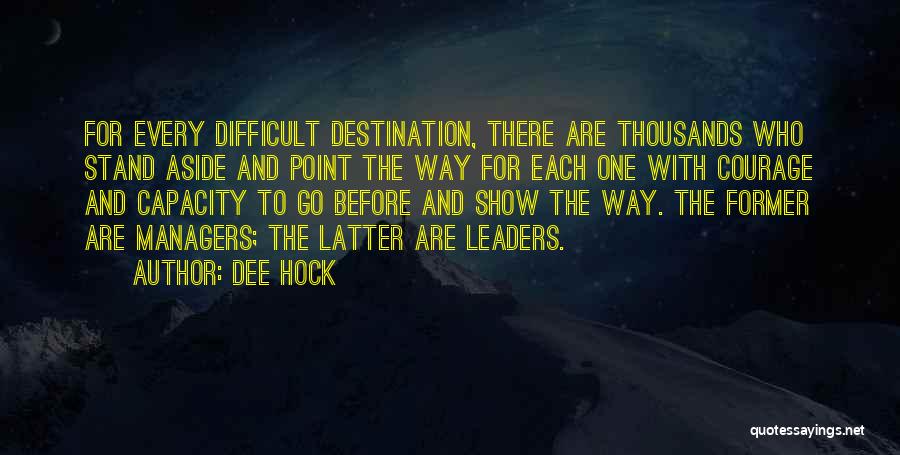 Managers Vs Leaders Quotes By Dee Hock