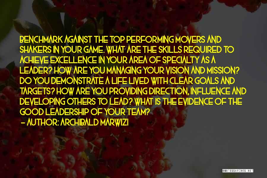 Managing A Team Quotes By Archibald Marwizi