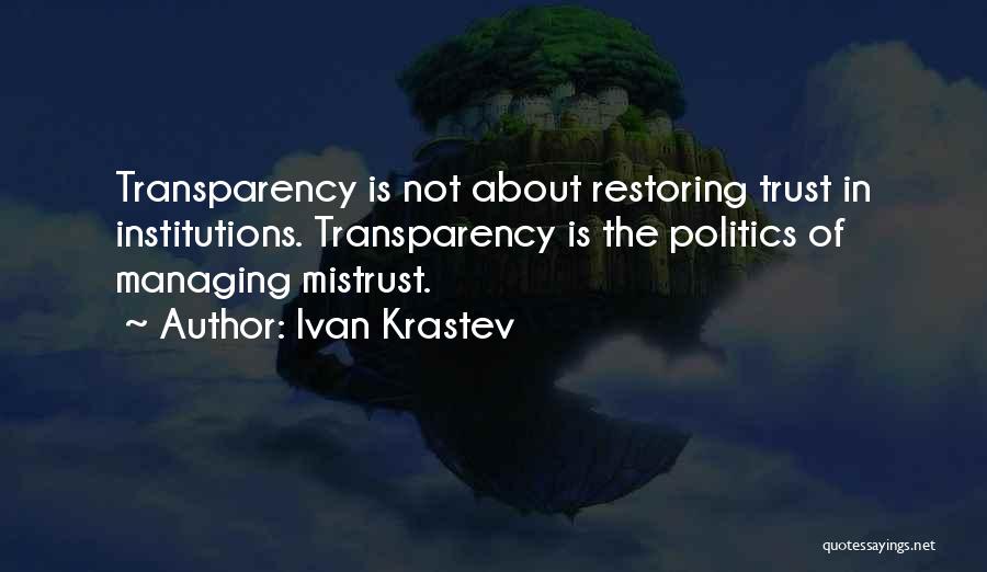 Managing Quotes By Ivan Krastev