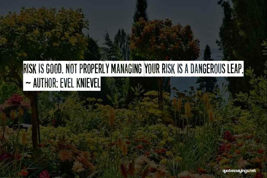 Managing Risk Quotes By Evel Knievel