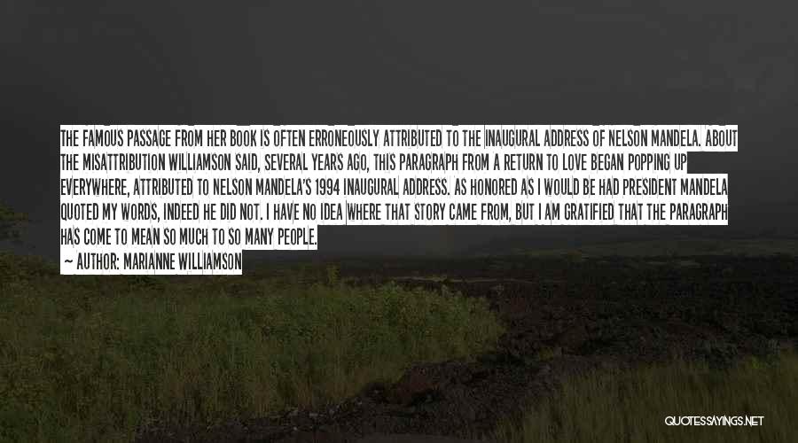 Mandela's Quotes By Marianne Williamson