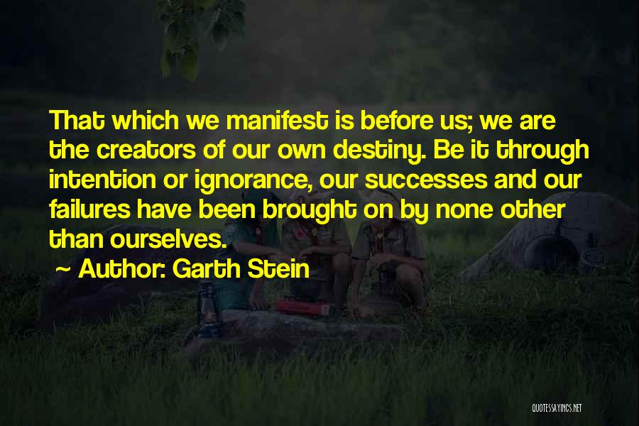 Manifest Your Own Destiny Quotes By Garth Stein