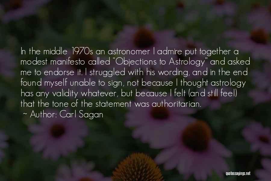 Manifesto Quotes By Carl Sagan