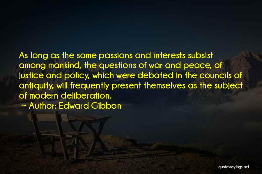 Mankind And War Quotes By Edward Gibbon